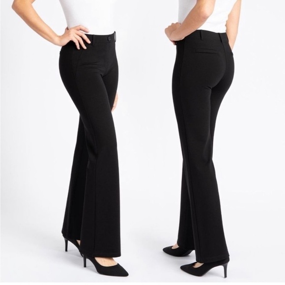 BETABRAND Classic Straight Leg Yoga Pants Slacks Black‎ Sz M - Picture 1 of 6